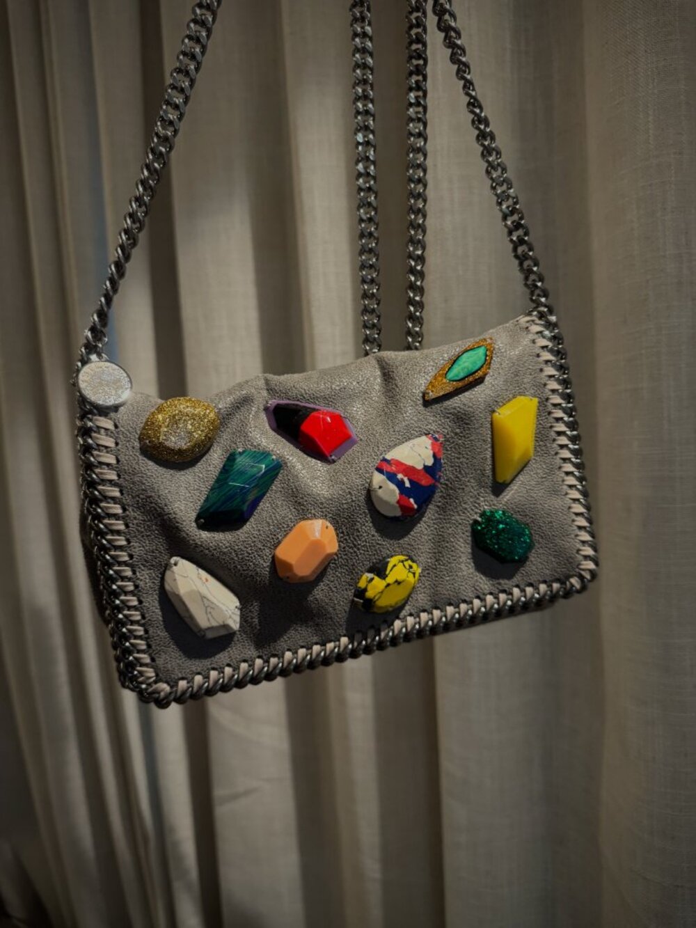 Stella McCartney Falabella Multi Gem Clutch on Chain